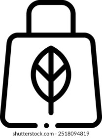 eco bag icon. Thin Linear Style Design Isolated On White Background