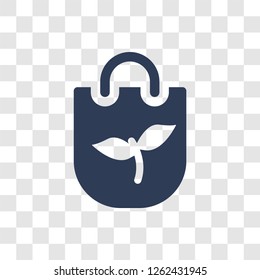 Eco bag icon. Trendy Eco bag logo concept on transparent background from Ecology collection