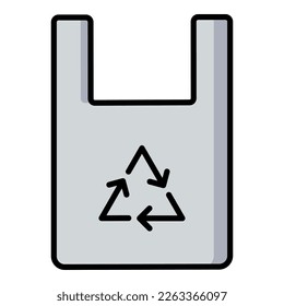 Icono de la bolsa ecológica. ilustración vectorial.