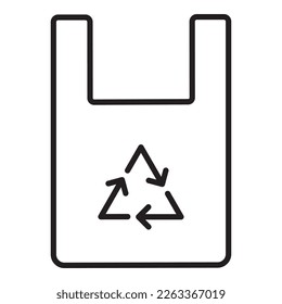 Icono de la bolsa ecológica. ilustración vectorial.