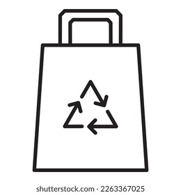 Eco bag icon. vector illustration.