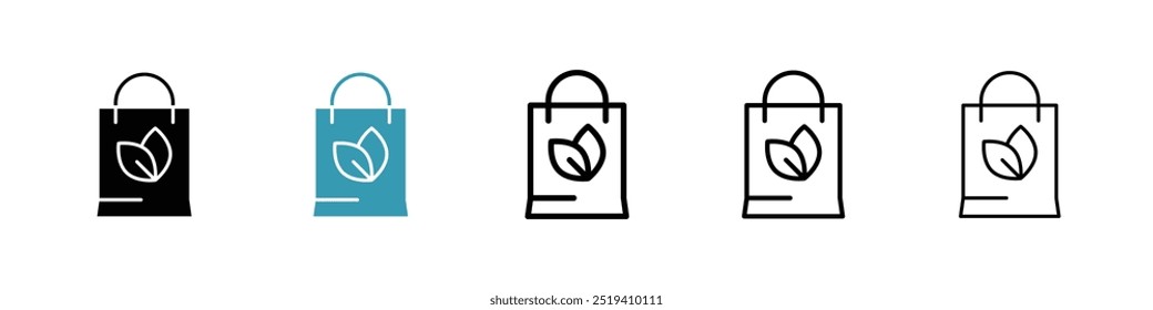Conjunto de iconos de Vector de bolso ECO. EPS 10