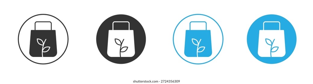 Eco saco ícones elemento de design. ilustração vetor no fundo branco.
