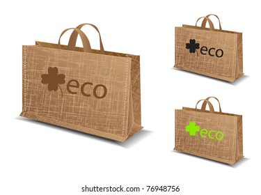 eco bag illustration-vector