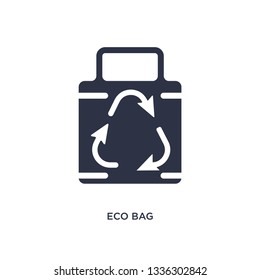 eco bag isolated icon. Simple element illustration from ecology concept. eco bag editable logo symbol design on white background. Can be use for web and mobile.