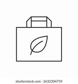 eco bag leaf icon sign vector