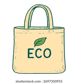 Bolso ECO con diseño de tipografía de hojas