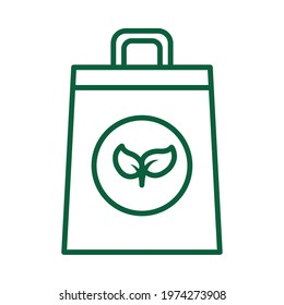 eco bag with leaves symbol