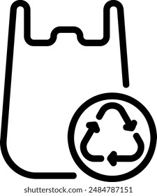 eco bag line icon illustration vector