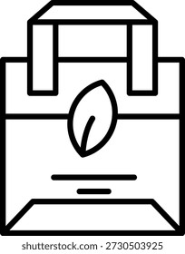 Eco Tasche Linie Vektor Icon Design