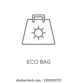 Eco bag linear icon. Eco bag concept stroke symbol design. Thin graphic elements vector illustration, outline pattern on a white background, eps 10.