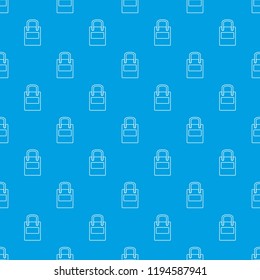 Eco bag pattern vector seamless blue repeat for any use