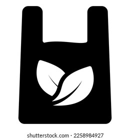 eco bag plastic leaf nature plant earth ecology icon