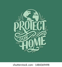 Eco bag print for cloth design. Retail advertising. Lettering quote for environment concept. Organic design template. Typography vector illustration.