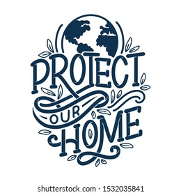 Eco bag print for cloth design. Retail advertising. Lettering quote for environment concept. Organic design template. Typography vector illustration.
