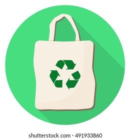eco bag recycle flat design vector illustration