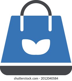 Eco bag vector glyph colour icon
