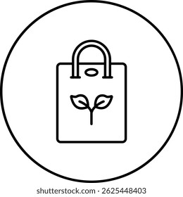Icono del Vector del bolso de Eco. Se puede utilizar para aplicaciones de impresión, móviles y de Web.
