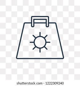 Eco bag vector outline icon isolated on transparent background, high quality linear Eco bag transparency concept can be used web and mobile
