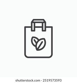 ECO baglinesimple icon in line style.