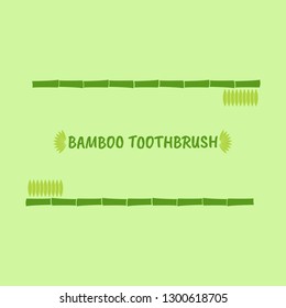 The eco bamboo toothbrush. Vector illustration concept.