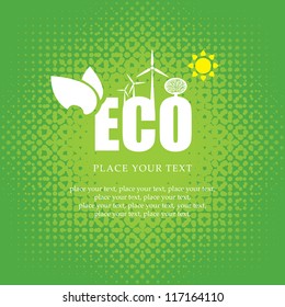 eco banner of alternative energy sources