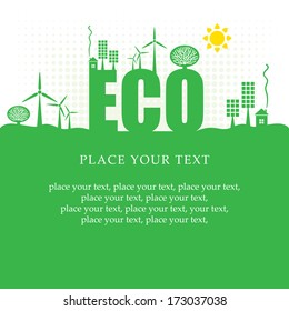 eco banner of alternative energy sources