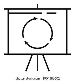 Eco banner icon. Outline eco banner vector icon for web design isolated on white background