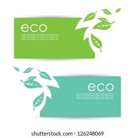 Banderas ecológicas - ilustración vectorial