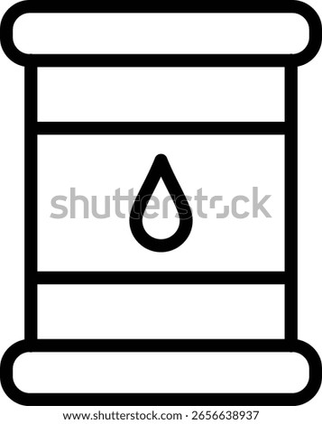 Eco Barrel vector line icon design