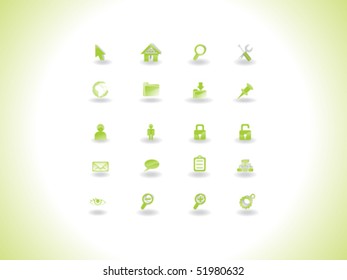 eco based green web icons vector illustration