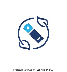 eco battery colored icon vector design good for web or mobile app