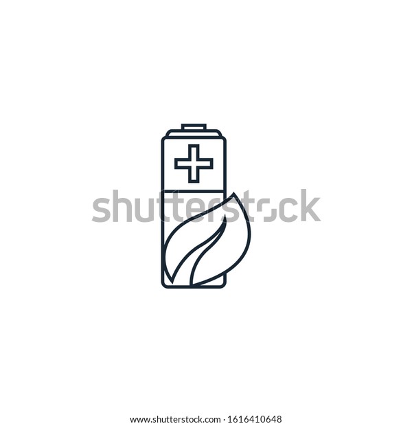 eco battery creative\
icon. From Recycling icons collection. Isolated eco battery sign on\
white background