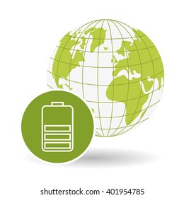 eco battery design , vector illustration