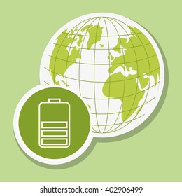 eco battery design , vector illustration