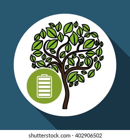 eco battery design , vector illustration