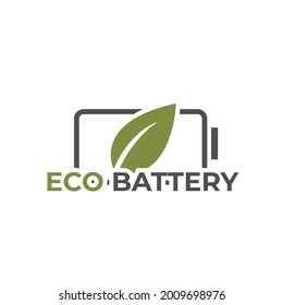 eco battery icon. electric energy, eco friendly and environment symbol. isolated vector image