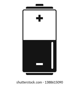Eco battery icon. Simple illustration of eco battery vector icon for web design isolated on white background