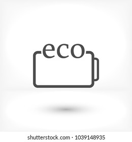 eco battery icon vector