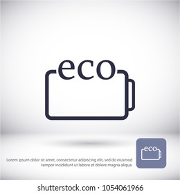 eco battery icon vector