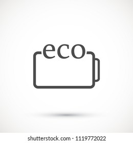 eco battery icon vector