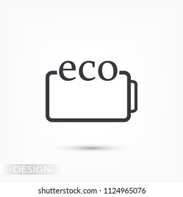 eco battery icon vector