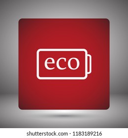 eco battery icon vector