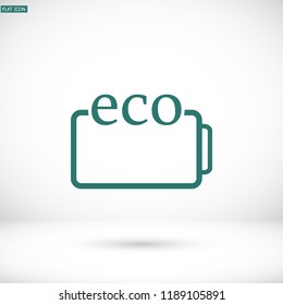 eco battery icon vector