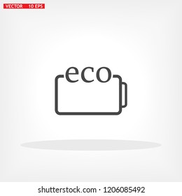 eco battery icon vector