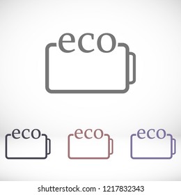 eco battery icon vector