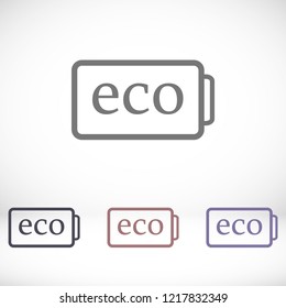 eco battery icon vector
