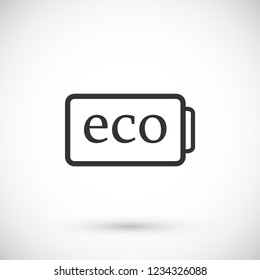 eco battery icon vector