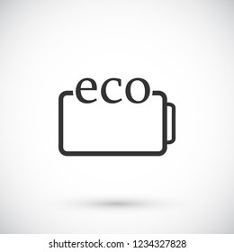 eco battery icon vector
