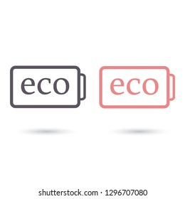 eco battery icon vector